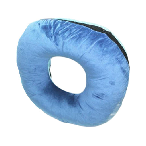 Donut Pillow Tailbone Hemorrhoid Cushion for Wheelchair Pad Light Blue L