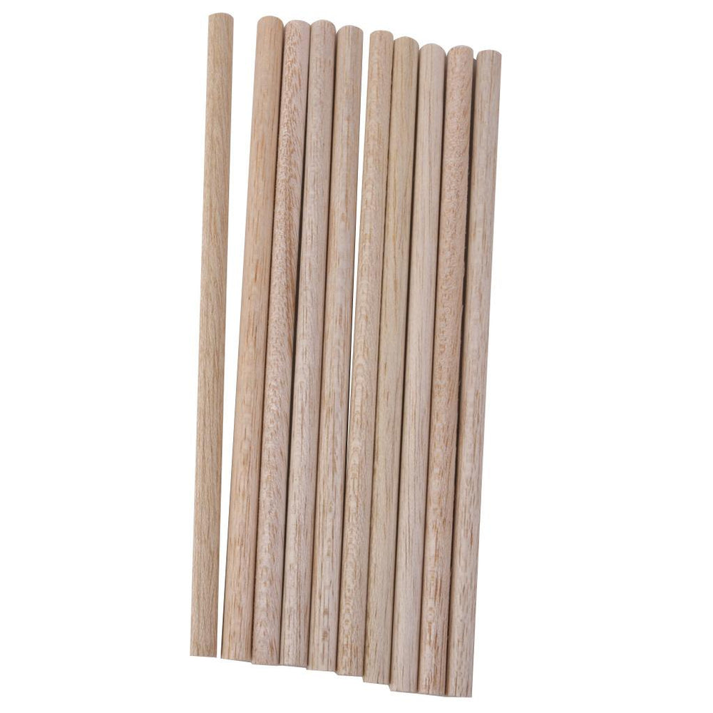 10pcs Round Natural Wood Sticks DIY Hobby Craft 8mm