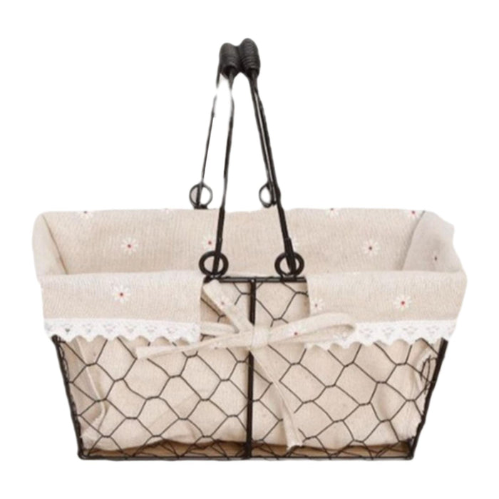 Crofta Storage Basket Multipurpose Fruit Laundry Basket for Table Home Decor Toilet Square