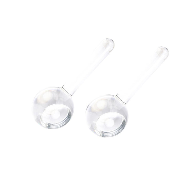 2 Pieces Facial Cooling Ice Globes Ball for Face Neck Care Clear White