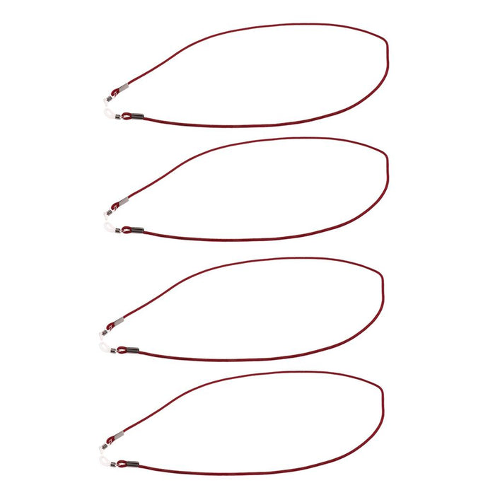 4 Pieces Sports Elastic Sunglasses Eyeglasses Strap Neck Cord String Red