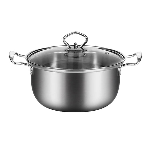 Soup Pot with Lid Ergonomic Handle Saucepan Milk Pan for Restaurant Bar Cafe 20cm Soup Pot