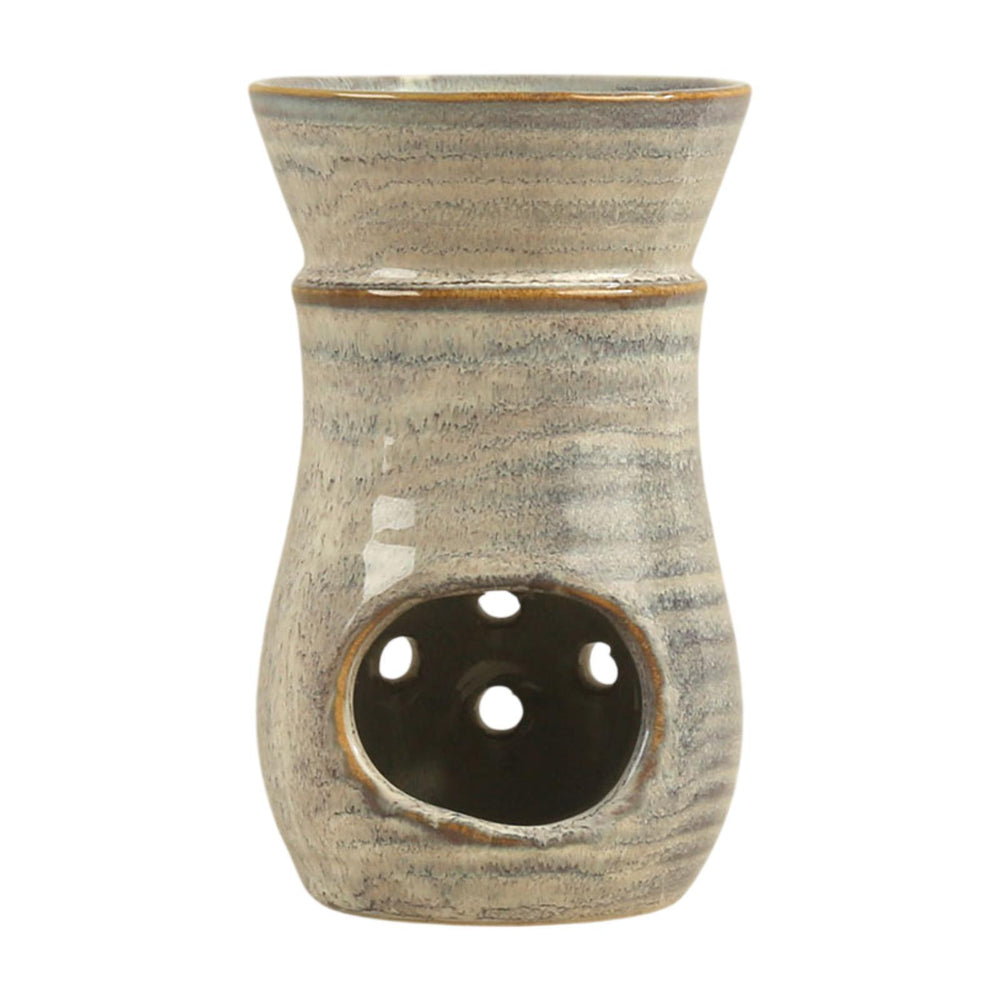 Crofta Essential Oil Burner Tea Light Candle Holder Office  Decoration Gray