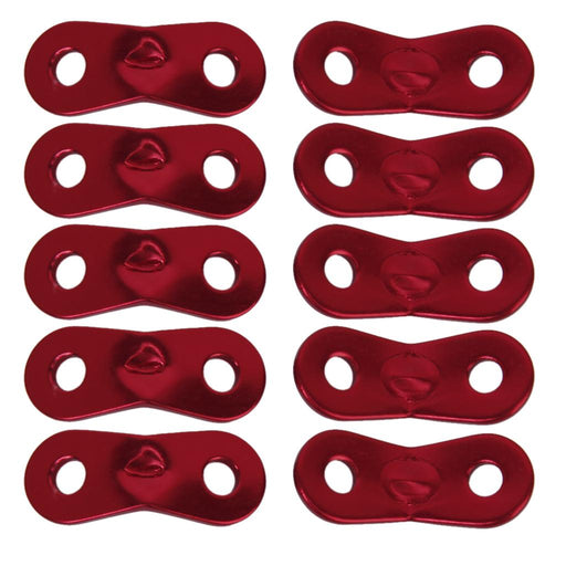 Crofta 10pc 5mm Alloy Lock Rope Tensioners Guyline Bent Runners Camping Red