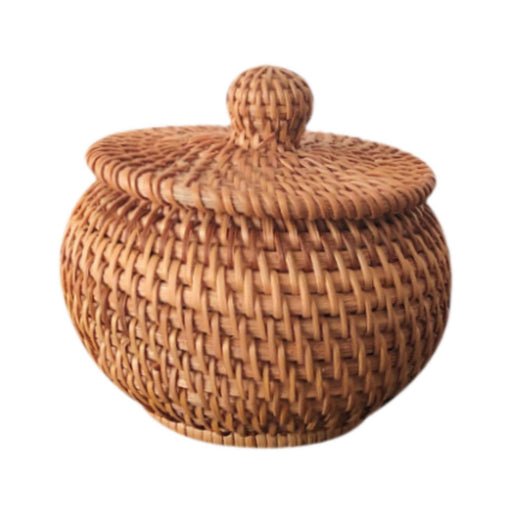 Rattan Storage Basket Wicker Bowl Wicker Basket Bin for Shelf Bathroom Decor jar