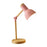 Crofta Stylish Wooden Iron LED Multi-Joint Reading Table Lamp Task Light Flexible Pink 3W