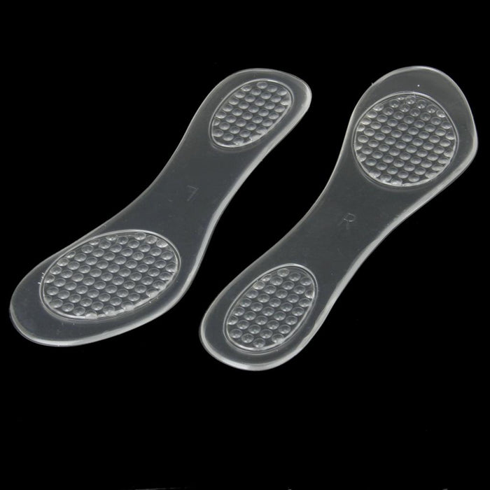 Crofta 1 Pair Footful Silicone Gel Arch Support Massage Insoles for High-Heel Shoes Sandals