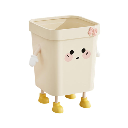 Trash Can Simple Rubbish Can Kitchen Waste Basket for Restroom Office Garage L Standing