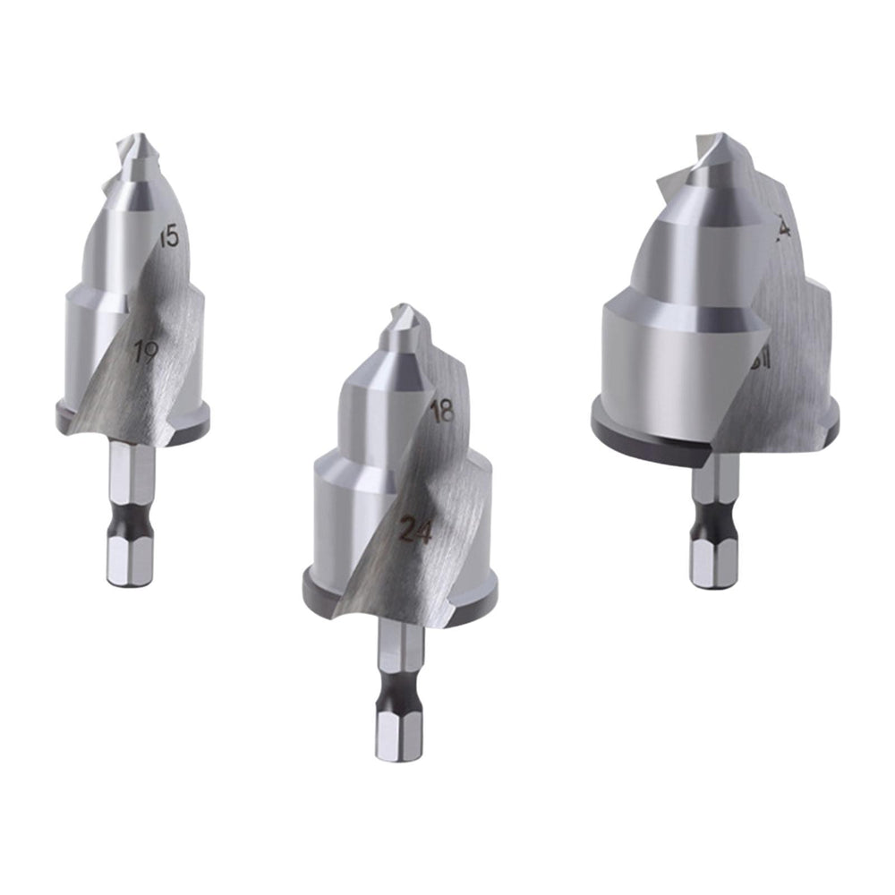 Crofta 3Pcs Ppr Lifting Stepped Drills Easy Installation Water Pipe Connection Tool