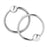 Crofta 1 Pairs Stainless Steel Nose Tragus Lip Captive Bead Hoop Ring Silver