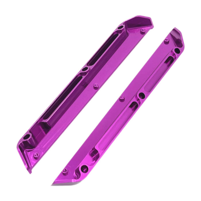 Crofta 2 Pieces 1:12 RC Car Chassis Mud Guards Spare Parts for Wltoys 124017 124016 Violet