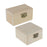 Crofta 2PCS Unfinished Unpainted Wooden Jewelry Box DIY Storage Chest Treasure Case