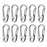 Crofta 10Pcs Silver Alloy Keychain Snap Buckle Carabiner Camping Hiking Spring Hook