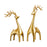 Crofta 1 Pair Elk Deer Statues Figurines for Bedroom Handicraft Tabletop Decoration Golden