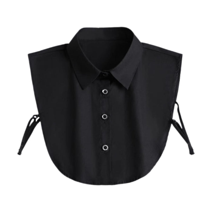 Crofta Women False Collar Black Decor Shawl Lapel Collar for Shirts Clothes Outfits