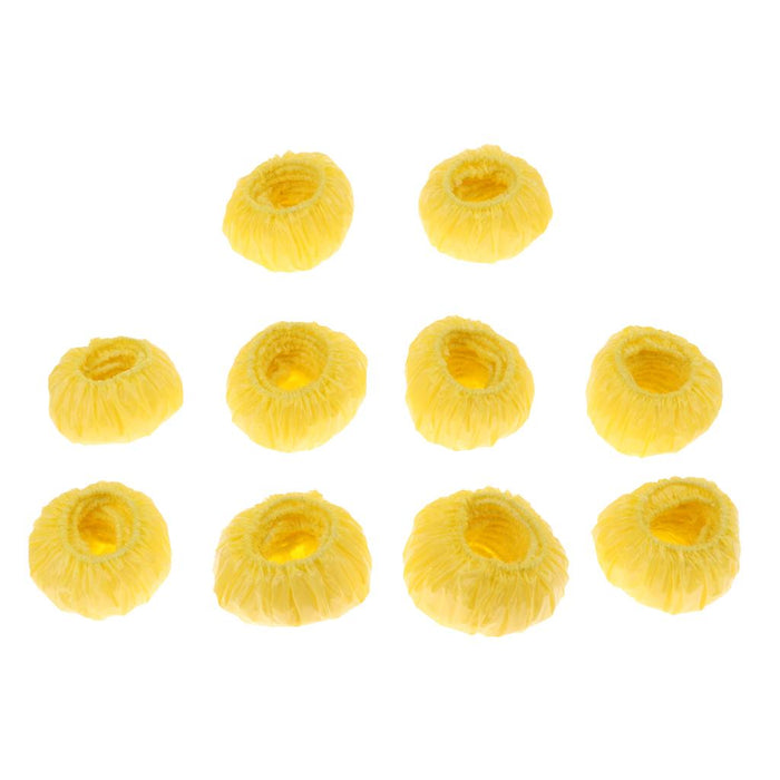 Crofta 100 Pieces Disposable Kids Baby Bath Ear Protectors Covers Earmuffs Yellow