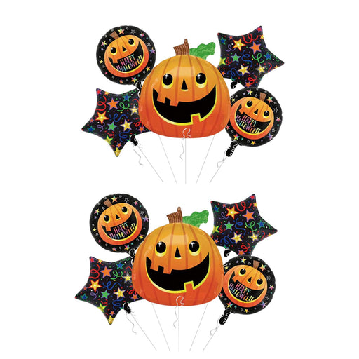 Crofta 10Pcs Halloween Balloons Easy to Use Reusable Halloween Theme Party Supplies Black Star