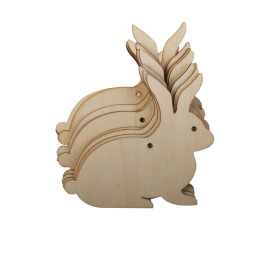 10 pcs Wooden MDF Rabbit Shape Tags Decoration 12 cm