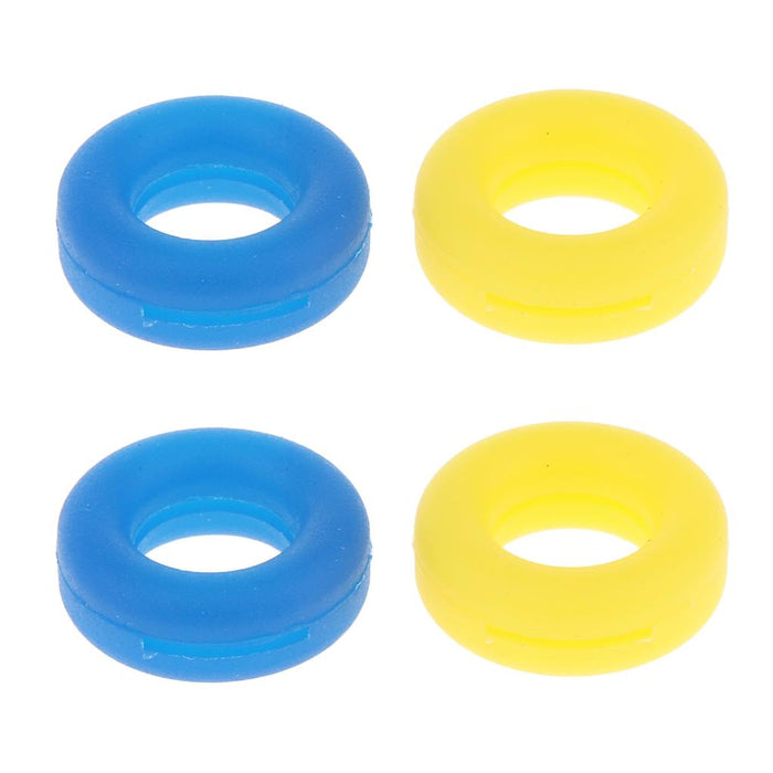 Crofta 2 Pairs Anti Slip Silicone Ear Hooks Holder for Glasses Yellow Dark Blue