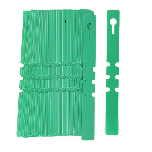 Crofta 100pcs PVC Greenhouse Gardening Plant Stake Hanging Collar Tag Label Green