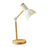 Crofta Stylish Wooden Iron LED Multi-Joint Reading Table Lamp Task Light Flexible White 3W