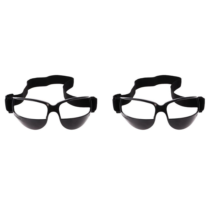 Crofta 2 Pieces Basketball Goggles Dribble Specs Sport Eyewear Frame Professional Training Equipment Black