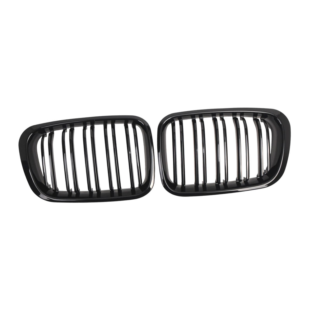 2 Pieces Front Twin Bar Grille Grills 51138208490 for BMW E46 1998-2001