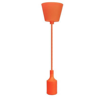 Crofta Vintage E27 Home Ceiling Pendant Lamp Light Bulb Holder - Orange