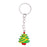 Crofta Woman Christmas Keychain Key Ring Phone Chain for Handbag Car Key Decor Christmas Tree