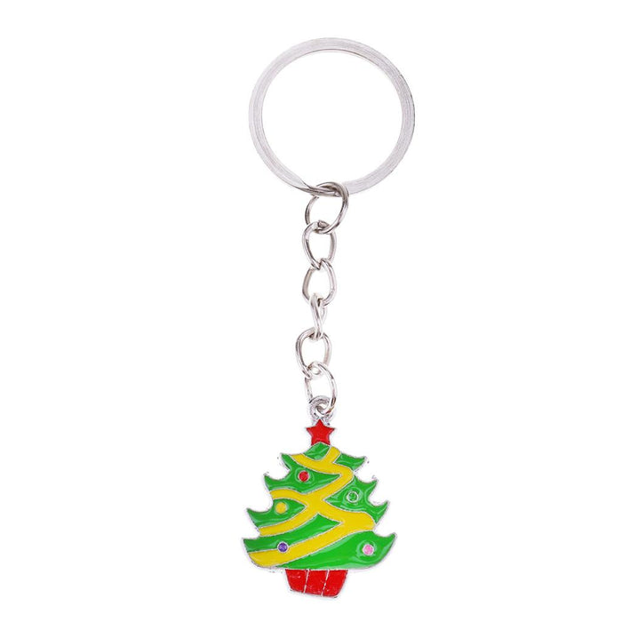 Crofta Woman Christmas Keychain Key Ring Phone Chain for Handbag Car Key Decor Christmas Tree