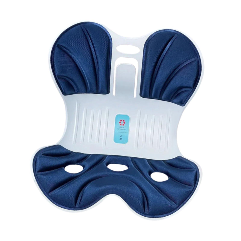 Crofta Posture Correction Cushion Waist Support for Children Women Men Office Chair dark blue