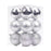 Crofta 12Pcs Christmas Ball Ornaments 8cm DIY with Hanging String Hanging Ornaments Silver