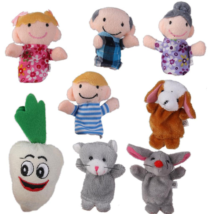 8pcs/set The Carrot Finger Puppets Nursery Rhyme/Fairy Tale