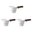 3Pcs Stainless Steel Espresso Measuring Cup with Handle for Party Restaurant white