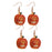 Crofta 2 Pairs/Pack Full Paved Crystal Rhinestone Halloween Pumpkin Shape Kawaii Fun Drop Dangle Earring Girls Women Jewelry Gift