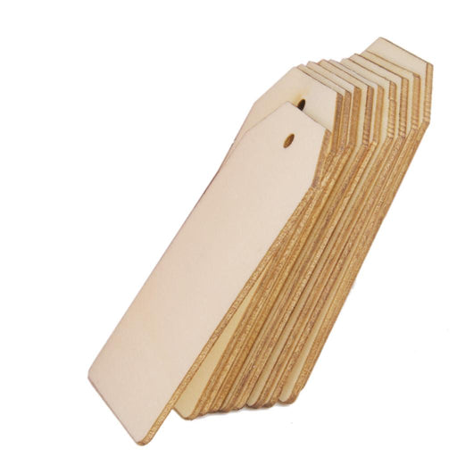 10pcs Wooden rectangle Craft Shape Tags Embellishments Hanging Decoration