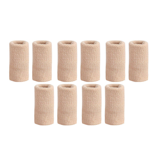 10Pcs Finger Protector Elastic Comfortable for Baseball Badminton Cycling Beige