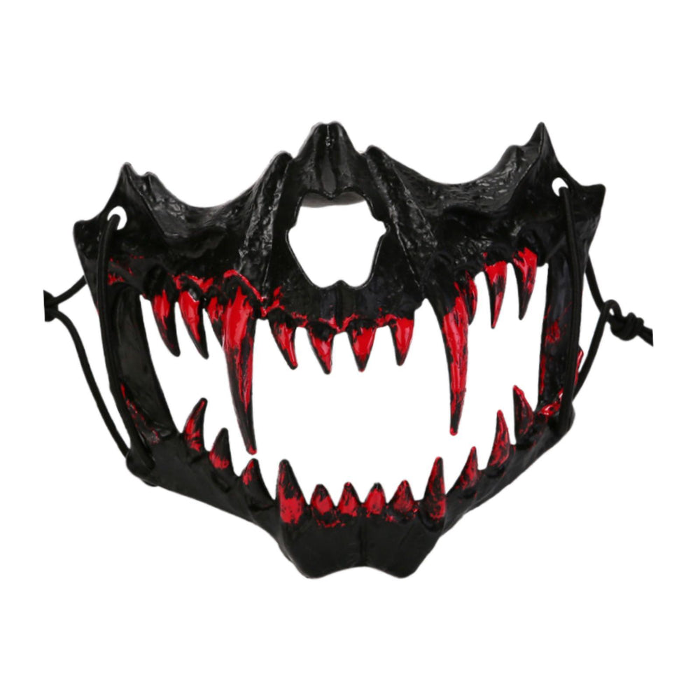 Halloween Mask Animal Skeleton Scary Mask for Night Club Carnival for Adults Black