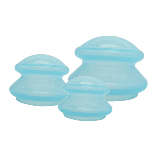 3x Silicone Cupping Set Vacuum Cupping Cup for Shoulder Arm Body Massage Blue