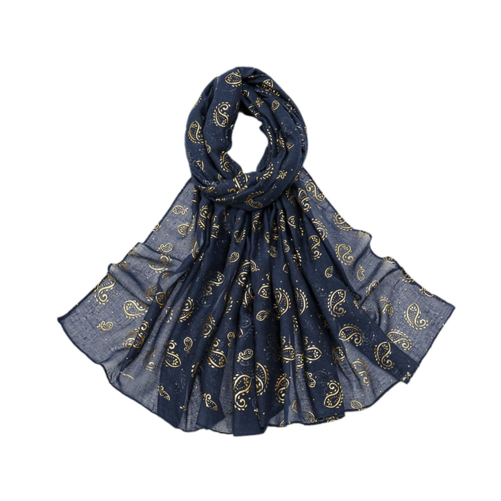 Fashion Scarf for Women Comfortable Elegant Headscarf for Outdoor Activities Navy