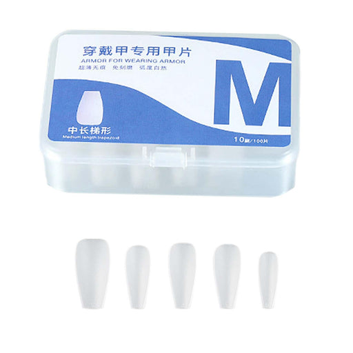 Crofta 100 Pieces Gel Nail Tips Set Manicure Tool Acrylic Traceless False Nail Tips M