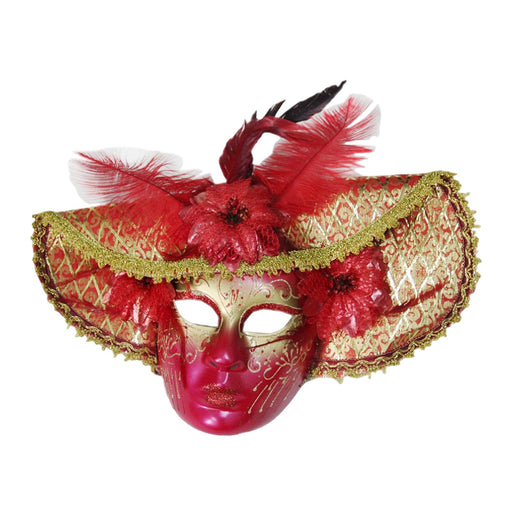 Crofta Masquerade Mask Costume Halloween Accessories for Bar Prom Stage Performance red