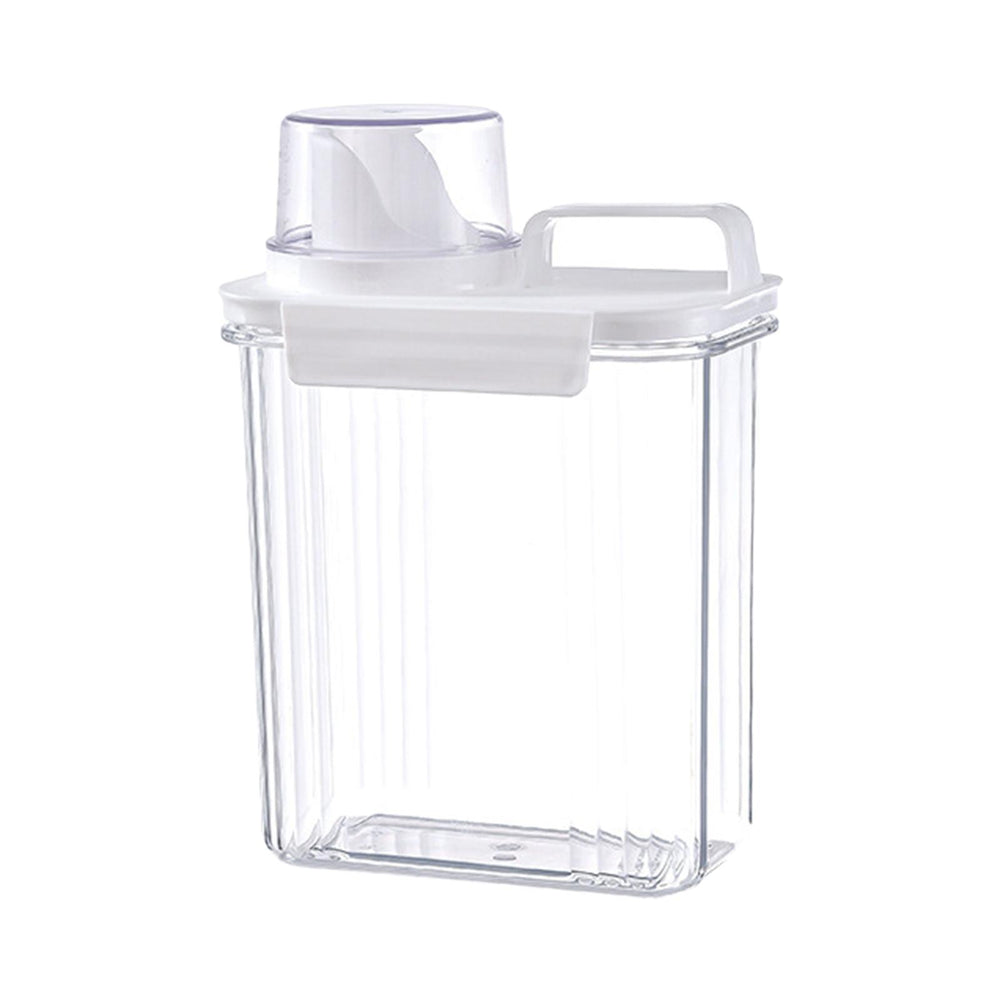 Washing Powder Containers Clear Reusable for Laundry Room Bathroom Countertop 2000ml