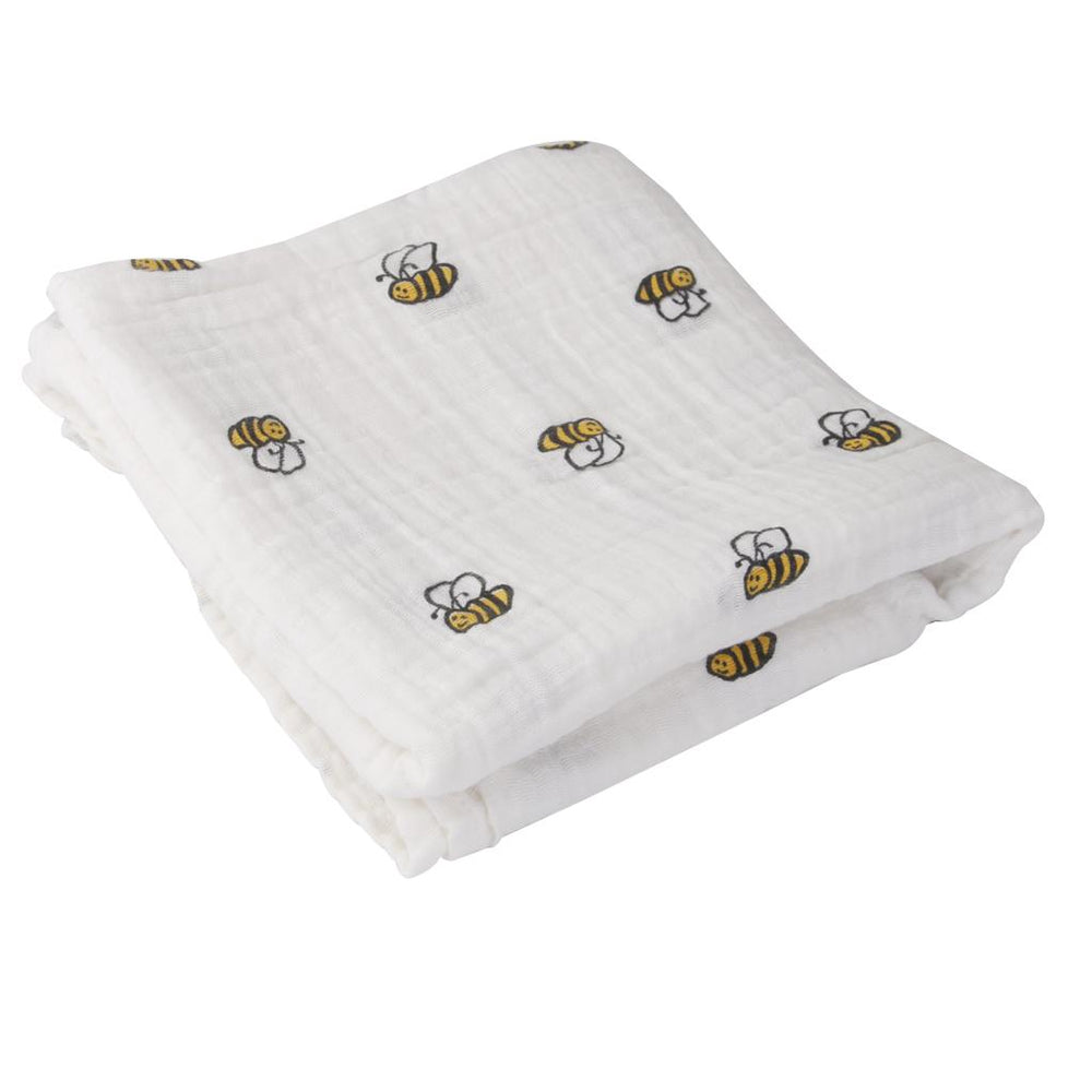 Crofta 1 Pcs Muslin Cotton Blanket Newborn Baby Blanket Swaddle Bath Towel Bee