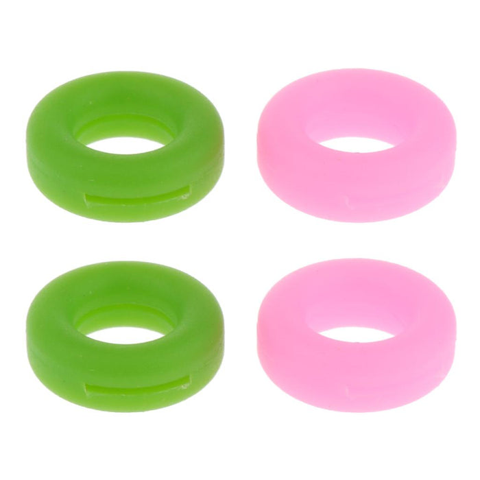 Crofta 2 Pairs Anti Slip Silicone Ear Hooks Holder for Glasses Green Pink