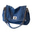 Crofta Women Denim Shoulder Bag Classical Handbag for Party Favors Outdoor Shopping Deep Blue