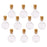 Crofta 10pcs Clear Mini Glass Bottle Vials Bottle Pendant with Cork - Flat Round