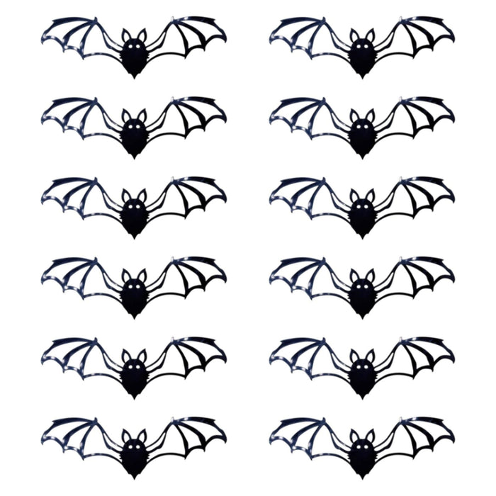 Crofta 12 Pieces Halloween Stickers 3D Bat Sticker for Wall Corner Playroom Offices