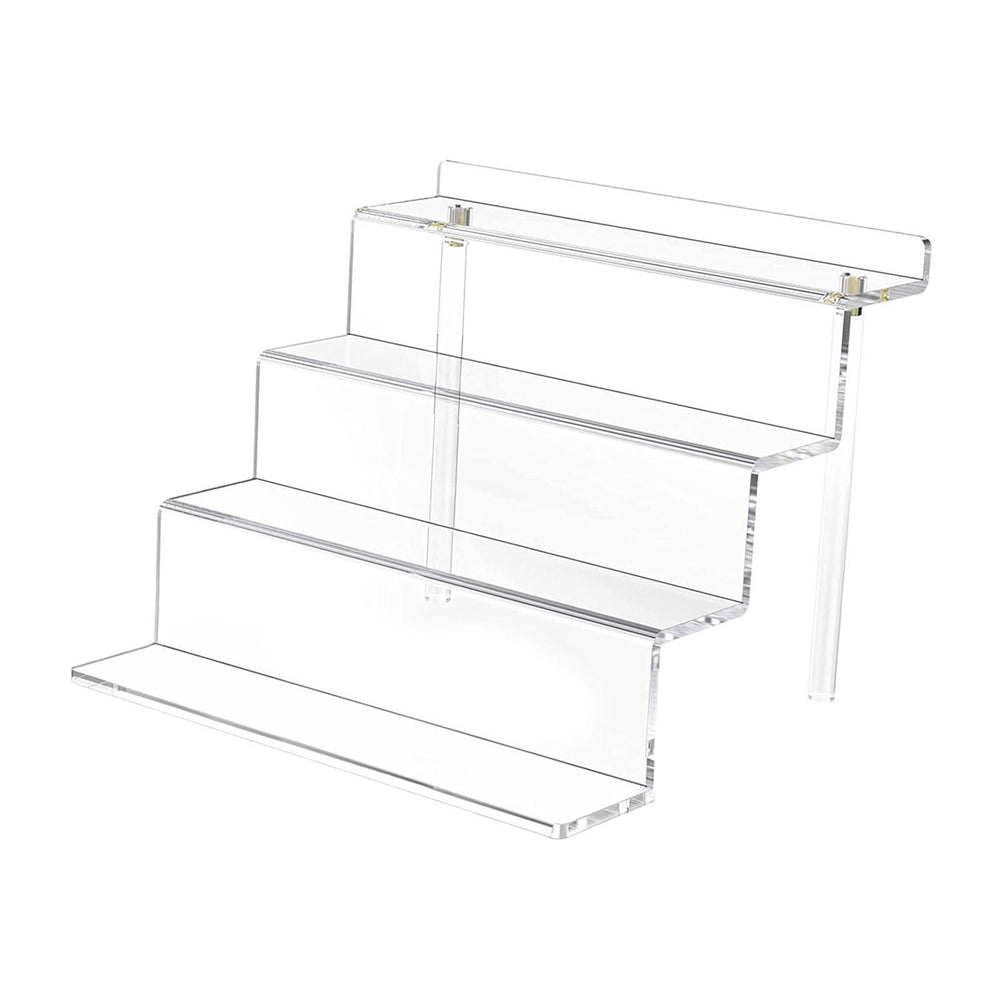 Crofta Riser Display Holder Clear Acrylic Makeup Organizer for Home Lipstick Retail 229x203x178mm Clear