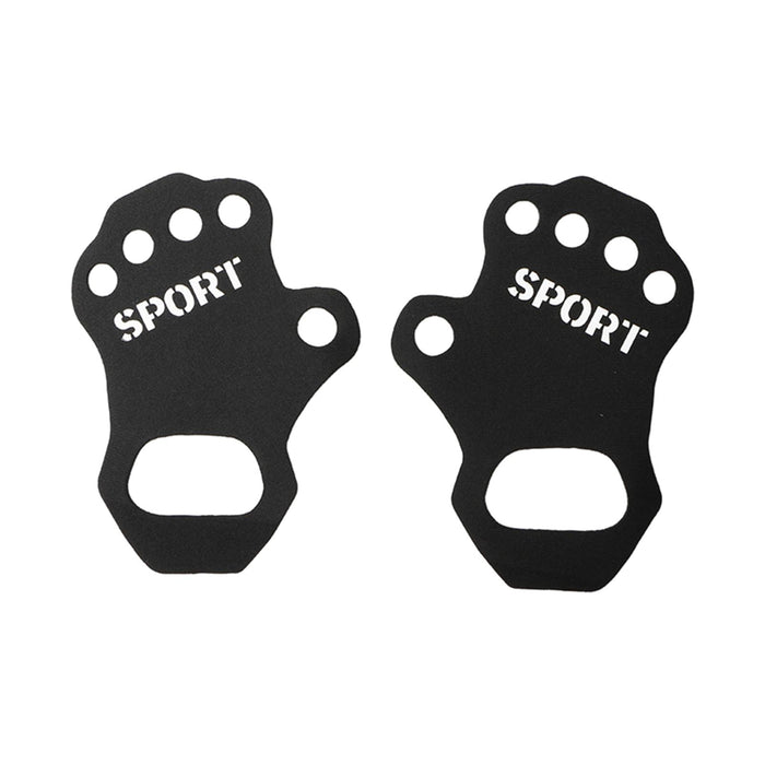 Crofta Workout Gloves Hand Grips Weightlifting Grip Pads for Men Women Deadlift S Black